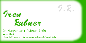 iren rubner business card