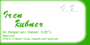 iren rubner business card